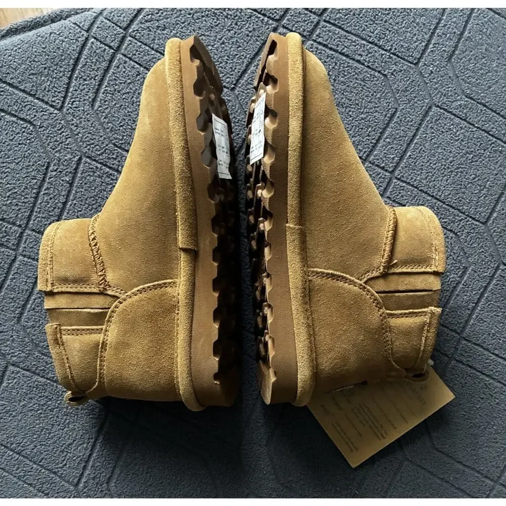 Pawz by Bearpaw Briella Leather Ankle Boot Girls Youth Size 13 Hickory Brown NWT